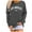 Grey, variant on Women's Blouses Dressy Casual Winter Fall Loose Fit Crewneck Long-sleeved Bubble Cuff One Shoulder Zipperless Graphic Pullover Ribbed Knit Tops Top(Grey,XL)