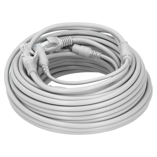 Cable Ethernet Portátil Ethernet Cable De Redes De Fuente De Alimentación 2 En 1 Para CCTV NVR De Cámara IP