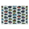thumbnail image 1 of Owls Cutting Board, Funny Owl in a Coffee Tea Espresso Mug Cup Morning Cafe Cheerful Art, Decorative Tempered Glass Cutting and Serving Board, Small Size, Multicolor, by Ambesonne, 1 of 1