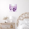thumbnail image 5 of HFDF Purple Zen Canvas Wall Art Water Lily Flower and Butterfly on Lake Square Wall Art for Bathroom Living Room Bedroom Modern Spiritual Yoga Spa Picture Canvas Art Wall Decor, 24x20inch Framed, 5 of 5