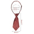 thumbnail image 2 of INSPIRE CHIC Cute Uniform Tie Pre-tied Striped Short Ties for Women School Casual Red White Mixed One Size, 2 of 6
