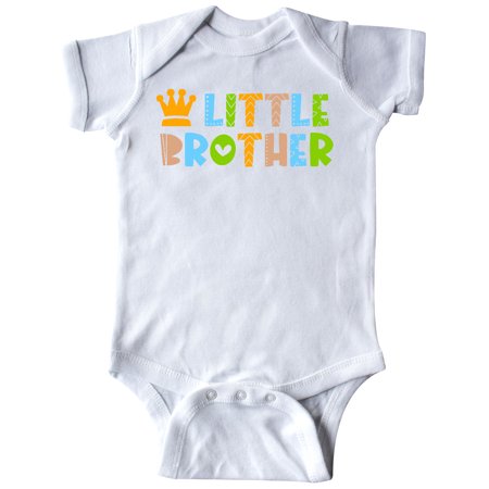 

Inktastic Baby Little Brother with Crown Gift Baby Boy Bodysuit