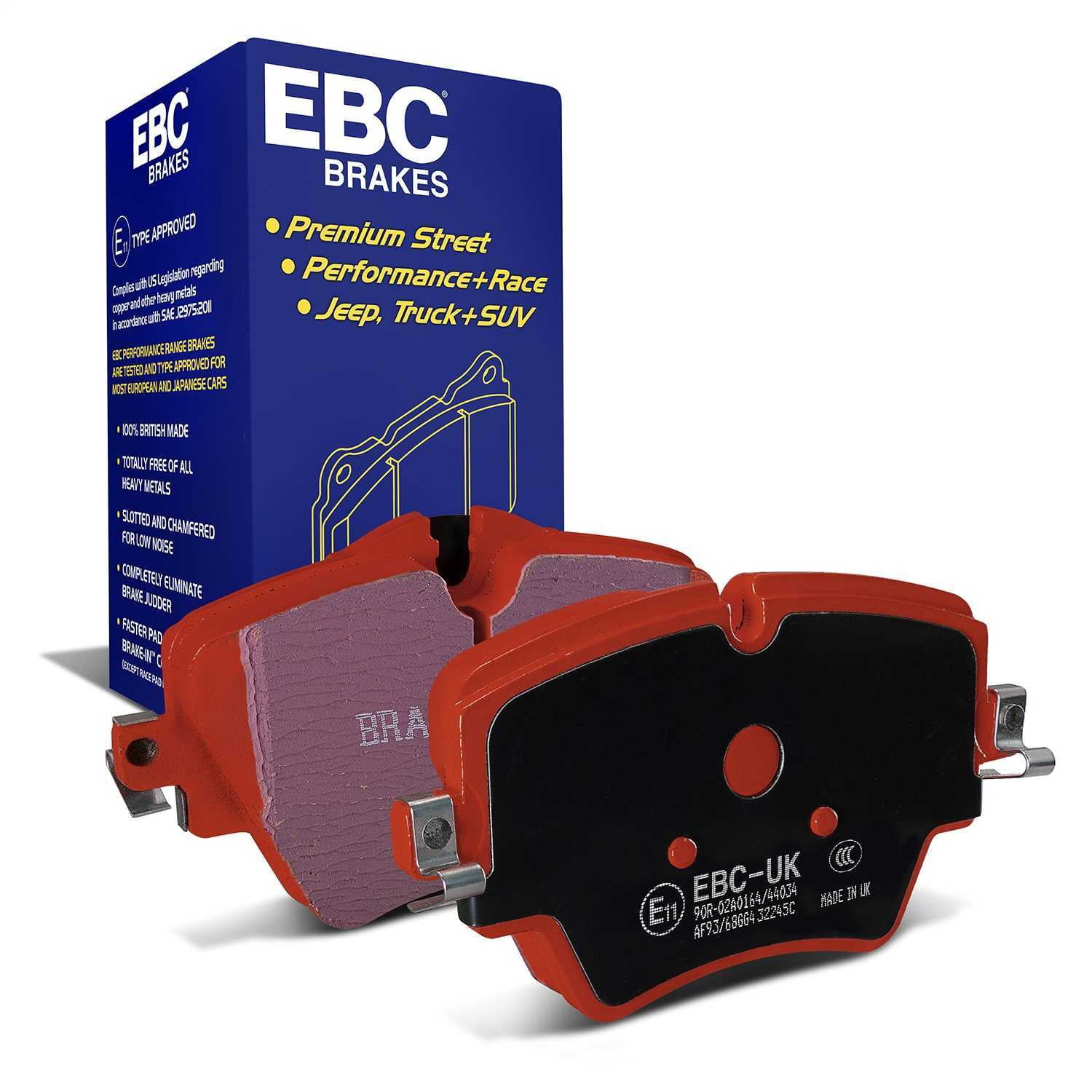 EBC Brakes Redstuff Premium Fast Street Pad For All Engine Sizes Fits select: 2018-2022 BMW X3, 2016-2023 BMW X1