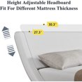 thumbnail image 4 of Bed FrameFull-size Bed Frame with ergonomic and adjustable headboard, understated modern padded platform sled design My Lux Decor Round, 4 of 8
