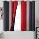 thumbnail image 1 of Cortinas Blackout Estelar Textiler Rojo/Negro 137x137 cm 2 Paneles, 1 of 9