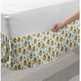 thumbnail image 2 of Nursery Bed Skirt, Baby Tigers on Horizontal Stripes Background Nursery Doodle Print, Elastic Bedskirt Dust Ruffle Wrap Around for Bedding Decor, 4 Sizes, Pale Blue and Persian Orange, by Ambesonne, 2 of 2