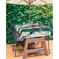 thumbnail image 3 of Fsddascl Green Brown Tree Outdoor Tablecloth - 60x102 Inch Rectangle Dining Table Cover, Vintage Flower on Trunk Branch Waterproof Outdoor Table Cloth with Umbrella Hole & Zipper for Picnic/Patio, 3 of 7