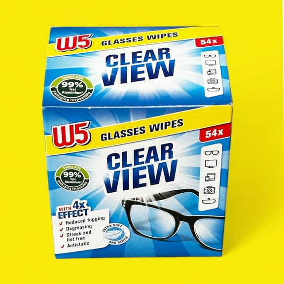 W5 Glasses Lens Cleaning Cloths 54 Pcs Wipes for Glasses, Camera & Phone