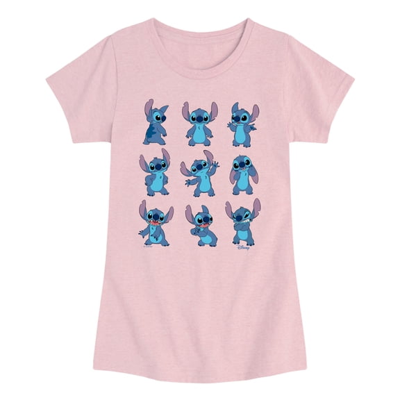 Lilo & Stitch - Stitch Moods - Youth Girls Fitted Short Sleeve T-Shirt