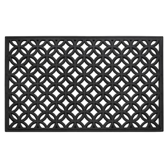 Traditional Elegance Wrought Iron Rubber Mat 18x30 - Diamond