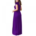 thumbnail image 3 of Robe Maxi pour Femme Col Rond avec Poche Été Ample Décontractée Robe Bouffante Femme Rétro Longues Robes vestidos mujer, 3 of 4