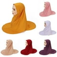 thumbnail image 3 of BUYISI Unique Design Women Hijab Round Edge Arabic Hood Scarf for All Head Sizes Purple, 3 of 9