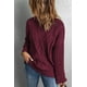thumbnail image 3 of ABPHQTO Suéter tipo jersey grueso extragrande color vino para mujer, 3 of 5