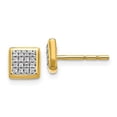 thumbnail image 2 of 14K Yellow Gold Diamond Post Earrings (0.128Ct), 2 of 5