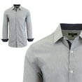 thumbnail image 4 of Men's Long Sleeve Pinstripe Slim Fit Shirts, 4 of 5