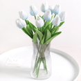 thumbnail image 3 of 5/10 piezas de flores artificiales, ramo de tulipanes, flores falsas de PE, decoración de boda, jardín, hogar, jardín, ramo, jarrón, decoración, plantas, 3 of 5