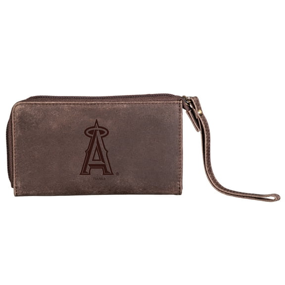 Brown Los Angeles Angels Cell Phone Wristlet Wallet