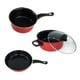 thumbnail image 3 of Juego de utensilios de cocina Macarena 3 ollas y sartenes Color rojo, 3 of 8