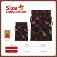 thumbnail image 2 of Color Matching Linen Bundle Mouth Gift Bag Can Be Used For Daily Small Items Darkvoilet Houndstooth Checkered_3 Medium, 2 of 8