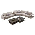thumbnail image 2 of American Eagle Furniture 4-Piece Left Sitting Leather & Metal Sectional in Gray, 2 of 3