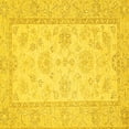 thumbnail image 1 of Ahgly Company Indoor Square Oriental Yellow Traditional Area Rugs, 6' Square, 1 of 4