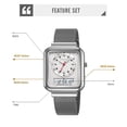 thumbnail image 6 of AOMXGD Digital Sports Watch Stainless Steel Mesh Band Ultra Thin Breathable Electronic Wrist Watch Casual Daily Student Watch For Men Women Teens, 6 of 9