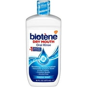 biotène Oral Rinse Mouthwash for Dry Mouth, Breath Freshener and Dry Mouth Treatment, Fresh Mint, 16 fl oz