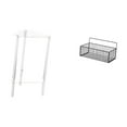 thumbnail image 1 of Mesa Auxiliar Minimalista De Acrílico Transparente Con Cesta Flotante De Alambre Metálico, Mesita De Noche Moderna Y Estantes Organizadores De Pared Para Sala De Estar, Dormitorio, Oficina,, 1 of 8