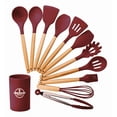 thumbnail image 1 of Utensilios De Cocina Para Reposteria Kit De 12 Piezas De Silicona Uso Profesional Fasilyt Xtellar Vino, 1 of 3