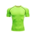 thumbnail image 1 of Innerwin Sport T Shirt Short Sleeve Mens Summer Tops Gym Plain Breathable Compression Shirts Green 2XL, 1 of 3
