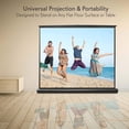 thumbnail image 5 of Pyle 50 Inch Projector Screen Portable Floor Standing Fold-Out Roll-Up Tripod Manual, 5 of 8