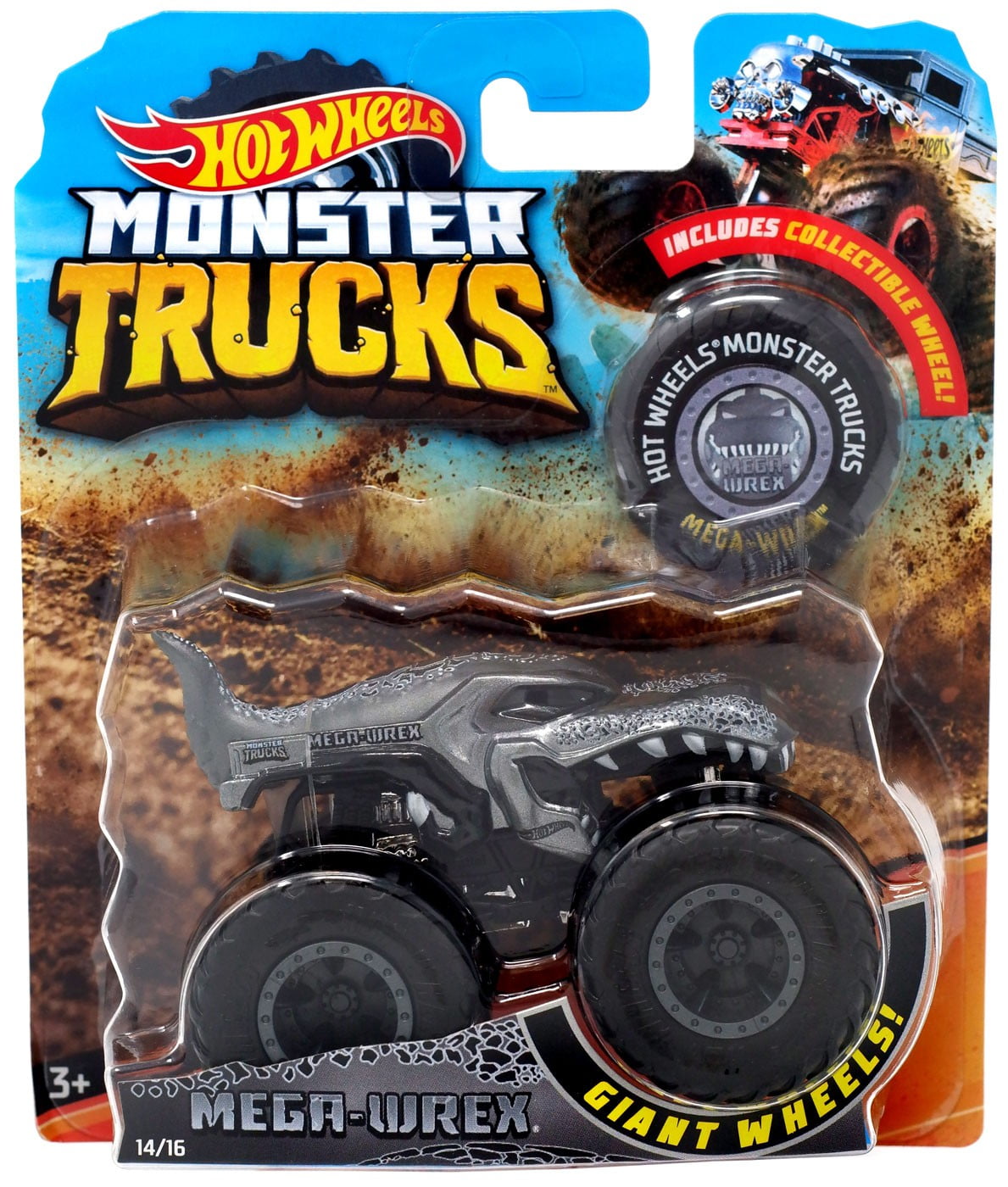 Hot Wheels Monster Trucks Mega-Wrex Die-Cast Car [Collectible Wheel