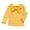 Yellow, variant on Girls Bow Knot Notch Neck Long Sleeve Tops Striped Pattern Classic Print T-Shirts Stylish Apparel Tees 6M-5Y