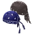 thumbnail image 1 of Gorro pirata para ciclismo, bandana, algodón transpirable y absorbente. Azul Marrón, 1 of 5