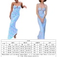 thumbnail image 2 of Vestido Largo Con Tirantes Vestido largo de playa para mujer Traje de playa con correa de espagueti sin espalda (Azul S) Cgtredaw para Mujer Azul T XXL, 2 of 8