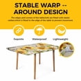 thumbnail image 4 of Farm Flowers Table Cloths for 4 Foot Rectangle Tables, Retro Sunflowers Barn Doors Butterfly Wood Board Patio Waterproof Elastic Fitted Tablecloths, Washable Rectangular Table Cover for Camping, 4 of 8