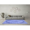 thumbnail image 3 of Ahgly Company Machine Washable Indoor Rectangle Abstract Blue Modern Area Rugs, 7' x 9', 3 of 4