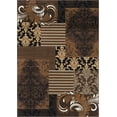 thumbnail image 2 of Allstar 5x7 Modern Area Rug in Brown with Charcoal Grey Patchwork Floral Patchwork design (4' 11" x 6' 11"), 2 of 8