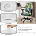 thumbnail image 4 of ZUXONGSY Palm Leaf Office Chair Cover Set of 2 Piece Universal Desk Swivel Chair Cover Protective Stretch Decorative Fabric Cover with Elastic Bands Gifts for Friends and Family, 4 of 7
