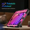 thumbnail image 2 of Dteck Case for for iPad mini (A17 Pro) 8.3 inch 2024/mini 6th Gen,Shockproof Durable Sturdy Protection Case with Screen Protector 360 Rotating Stand Hand/Shoulder Strap Heavy Duty Cover,Rose+Black, 2 of 9