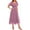 Grey Purple, variant on Women's Smocked Tulle Midi Dress Summer Square Neck Puffy Short Sleeve Ruffle Wedding Guest Party Dresses
