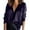 Purple, variant on Blouses for Women Satin Shirt Soft Solid Temperament Silky V Neck Button Down Shirts Casual Tops