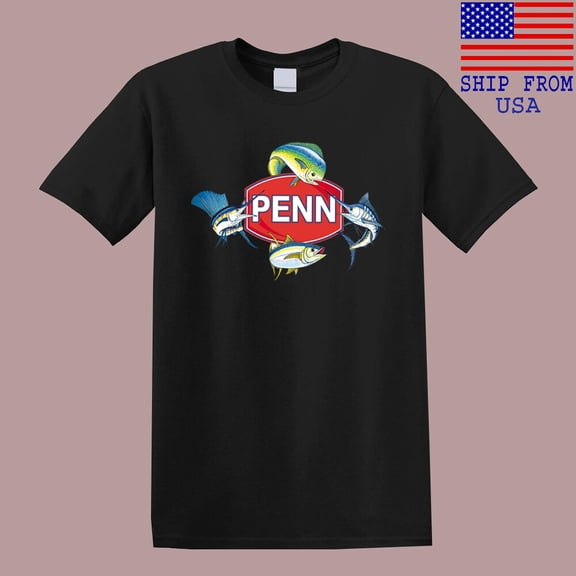 PENN Fishing Sports Fish Men's Black T-Shirt Size S-4XL