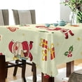 thumbnail image 3 of Coolnut Santa Claus Tablecloth, Waterproof Washable Polyester Square Table Cover, Durable Tablecloth for Kitchen Dining Table Party Decor, 60"X 90", 3 of 7