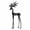 Black-L, variant on hulanddfd Christmas Reindeer Decor - 1pc Small Black Reindeer Statues 3.9" Vintage Deer Tabletop Ornaments for Indoor Outdoor Decor