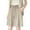 Khaki, variant on YUGYXL Thin Summer Bermuda Pants for Women Ruffled Wide Leg Shorts Knee Length Pants with Pockets Elastic Waist Beach Shorts Beige L