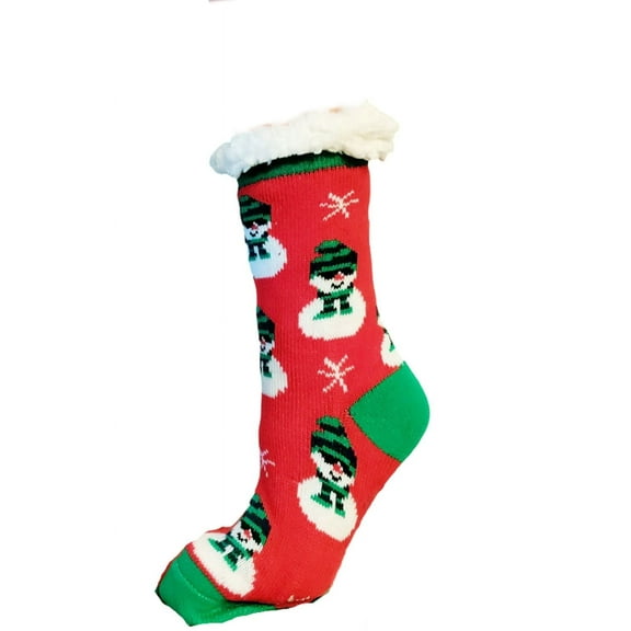 Christmas Fluffy Cozy Slipper Socks for Women, Thick Warm Cute Christmas Fuzzy Socks