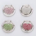 thumbnail image 4 of Cintre à Sac Pliant en Alliage de Strass Table de Rangement pour Sac à Main pour Femmes Crochet de Sac Portable Voyage Maison Bureau Mode Porte-Sac pour Filles Cadeau Blanc, 4 of 9