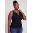 thumbnail image 2 of Women's Plus Size Compression Rib Seamless Notch Neck Tank Top, 2 of 4