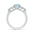 thumbnail image 2 of ANGARA Natural Oval 1.5 ct Aquamarine Engagement Ring with Diamonds in 14K White Gold for Women (Size-9x7mm) | March Birthstone, Anniversary, Jewelry Gift for Women | Natural Aquamarine Ring, 2 of 9